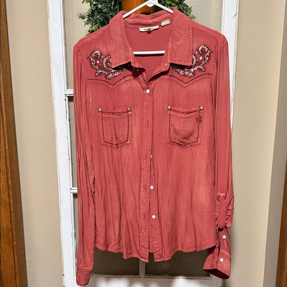 Miss Me Coral Blouse
